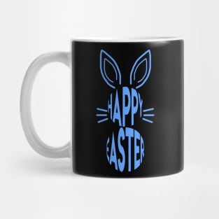 Easter bunny with Happy Easter lettering Mug